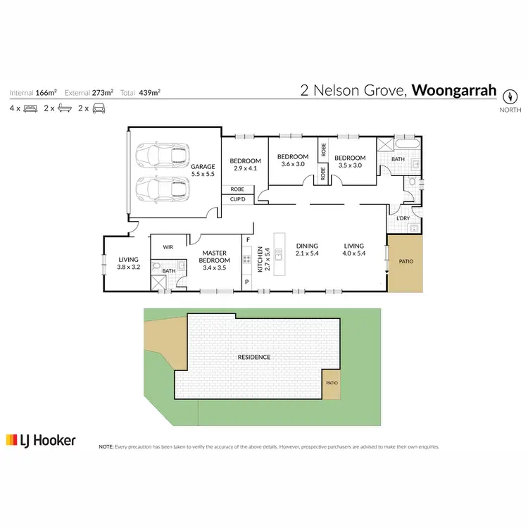Floorplan of Homely house listing, 2 Nelson Grove, Woongarrah NSW 2259