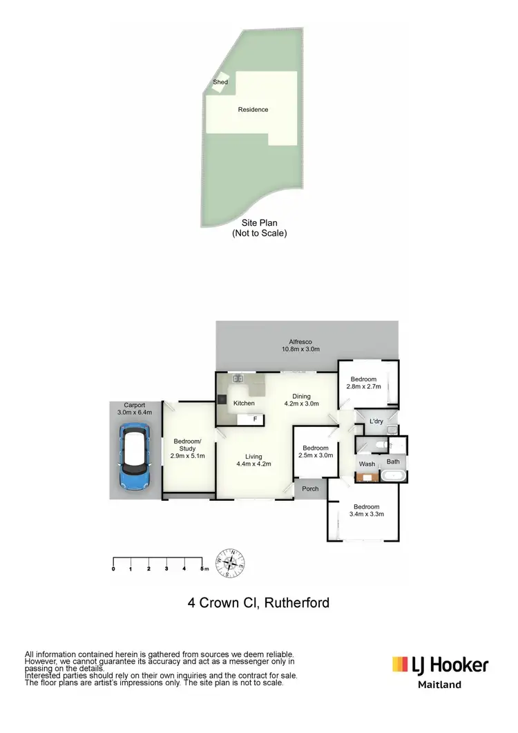 Floorplan of Homely house listing, 4 Crown Close, Rutherford NSW 2320