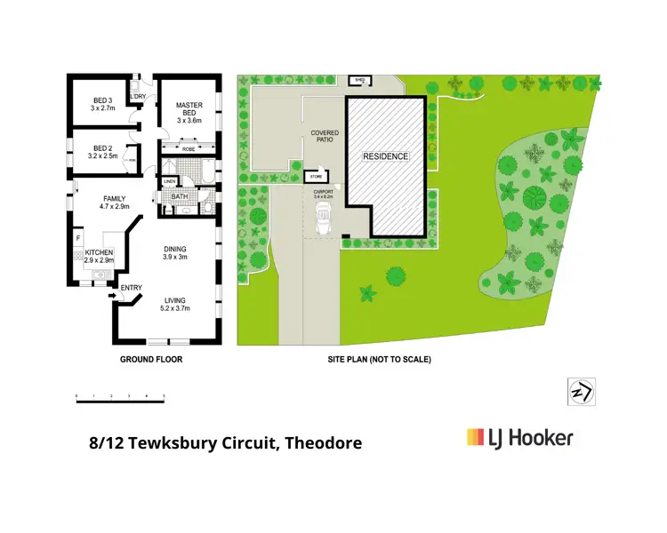 Floorplan of Homely townhouse listing, 8/12 Tewksbury Circuit, Theodore ACT 2905