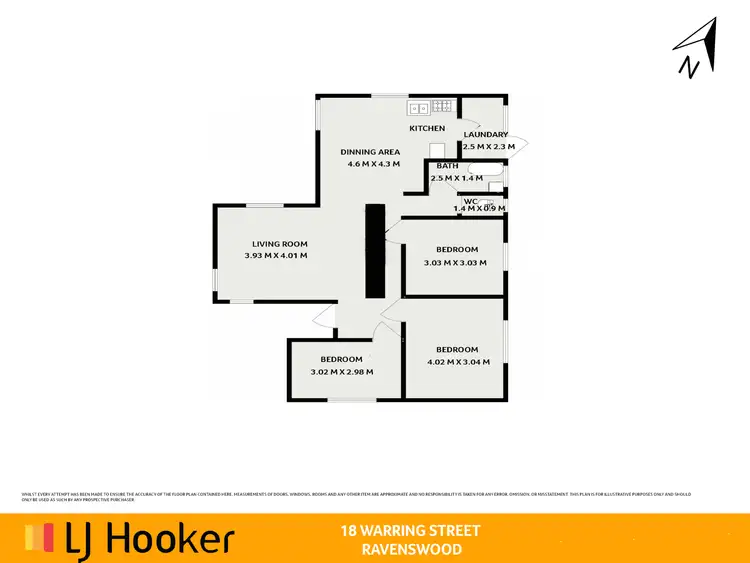 Floorplan of Homely house listing, 18 Warring Street, Ravenswood TAS 7250