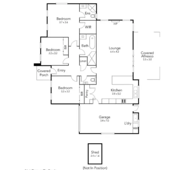 Floorplan of Homely unit listing, Unit 2/77a William Street, Westbury TAS 7303
