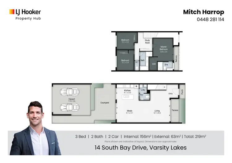 Floorplan of Homely house listing, 14 South Bay Drive, Varsity Lakes QLD 4227