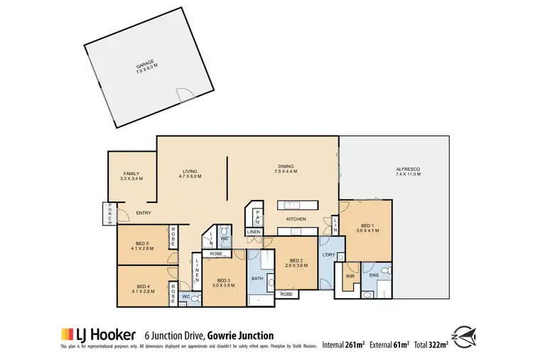 Floorplan of Homely house listing, 6 Junction Drive, Gowrie Junction QLD 4352