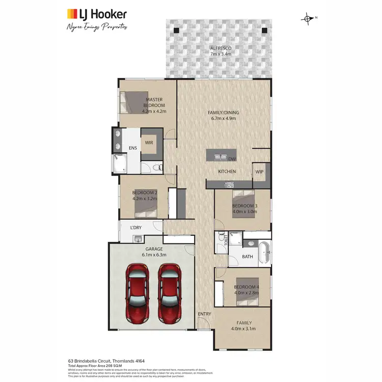 Floorplan of Homely house listing, 63 Brindabella Circuit, Thornlands QLD 4164