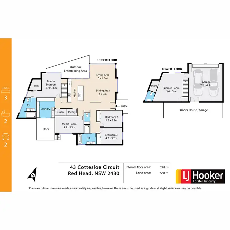 Floorplan of Homely house listing, 43 Cottesloe Circuit, Red Head NSW 2430