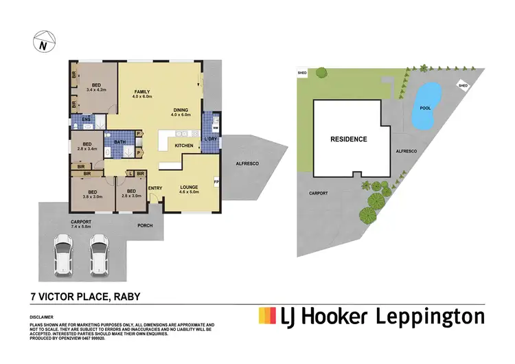 Floorplan of Homely house listing, 7 Victor Place, Raby NSW 2566