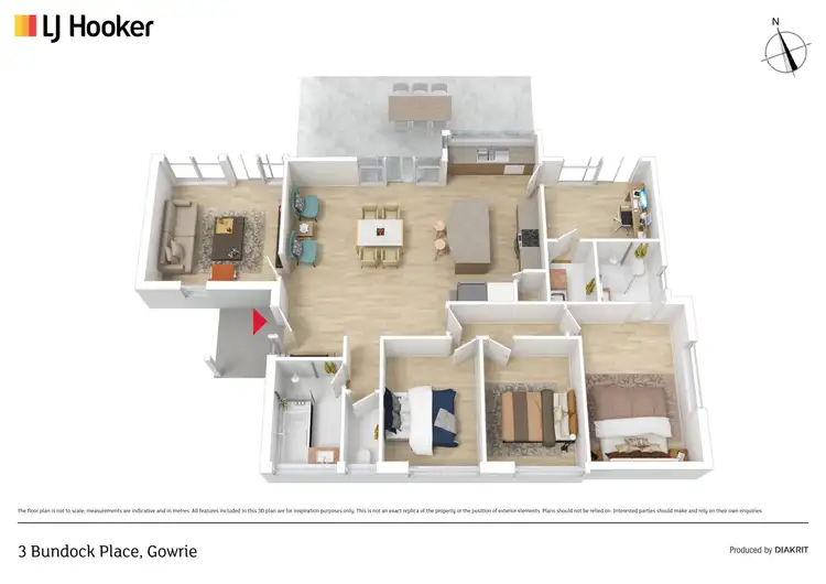 Floorplan of Homely house listing, 3 Bundock Place, Gowrie ACT 2904