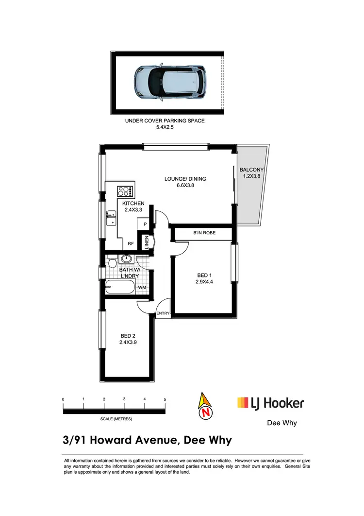 Floorplan of Homely apartment listing, 3/91 Howard Avenue, Dee Why NSW 2099