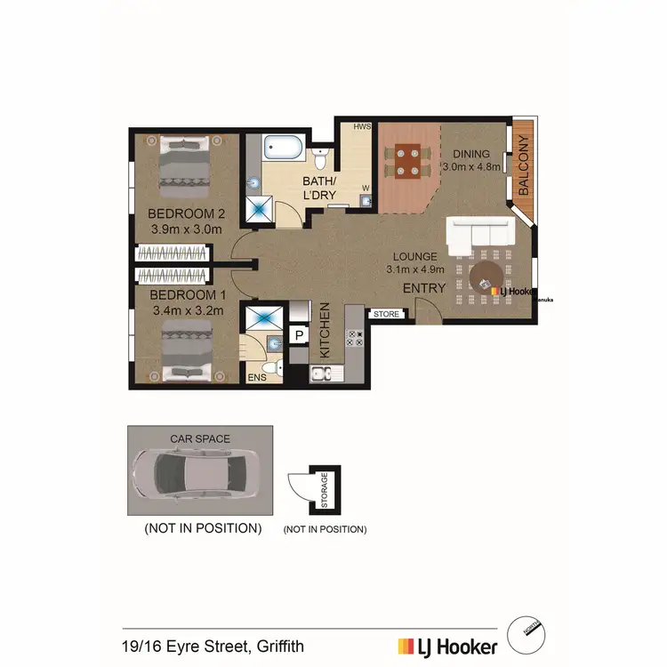 Floorplan of Homely apartment listing, 19/16 Eyre Street, Griffith ACT 2603
