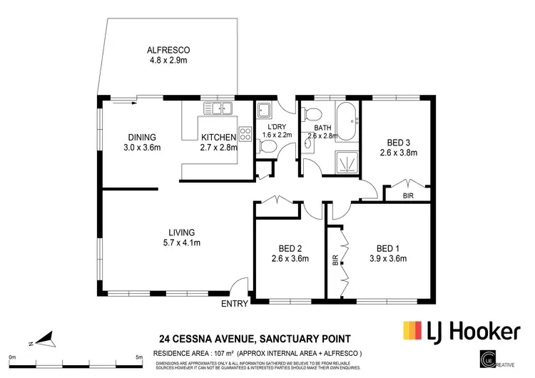 Floorplan of Homely house listing, 24 Cessna Avenue, Sanctuary Point NSW 2540