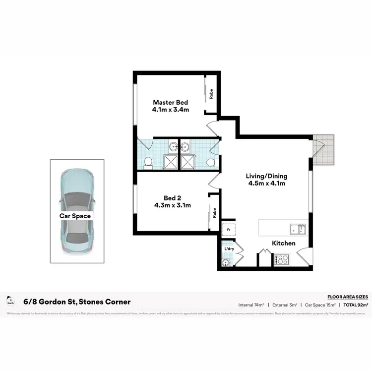 Floorplan of Homely unit listing, 6/8 Gordon Street, Stones Corner QLD 4120