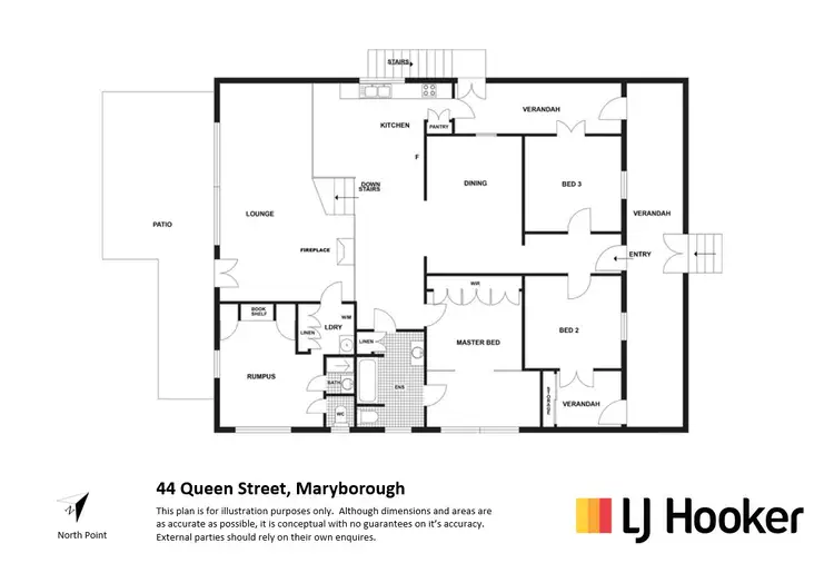 Floorplan of Homely house listing, 44 Queen Street, Maryborough QLD 4650