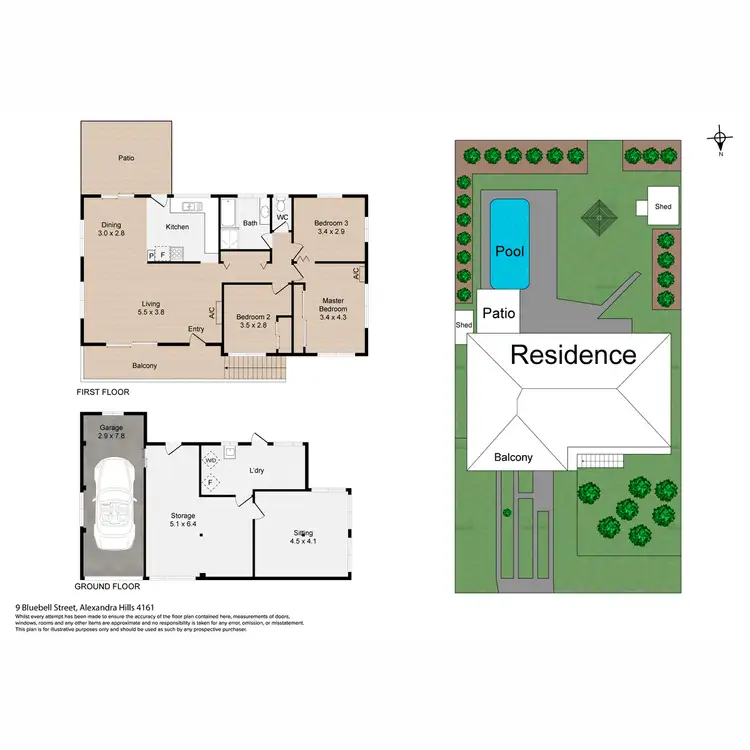Floorplan of Homely house listing, 9 Bluebell Street, Alexandra Hills QLD 4161