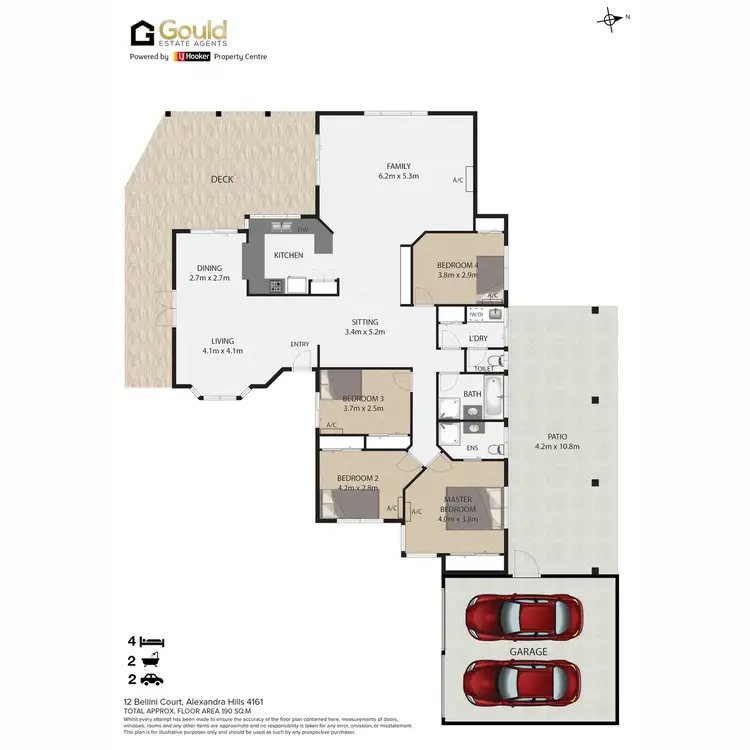 Floorplan of Homely house listing, 12 Bellini Court, Alexandra Hills QLD 4161