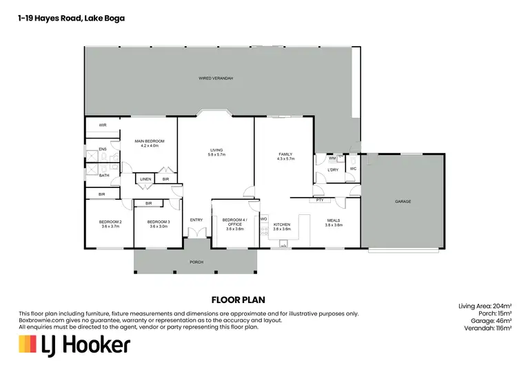 Floorplan of Homely house listing, 1-19 Hayes Road, Lake Boga VIC 3584