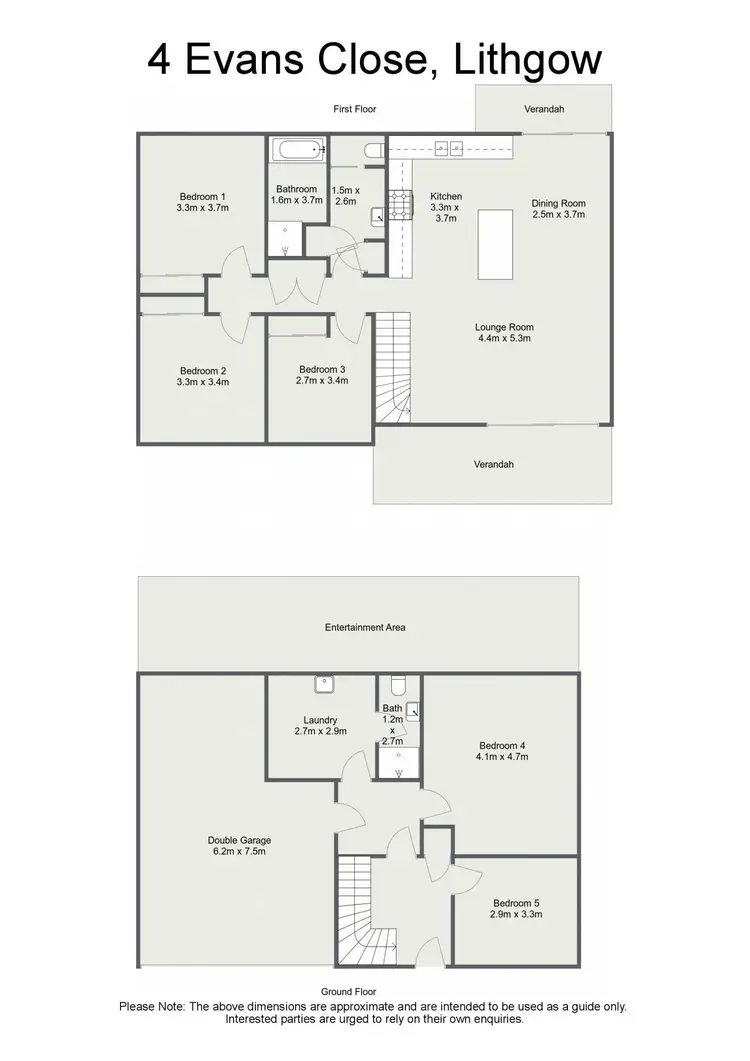 Floorplan of Homely house listing, 4 Evans Close, Lithgow NSW 2790