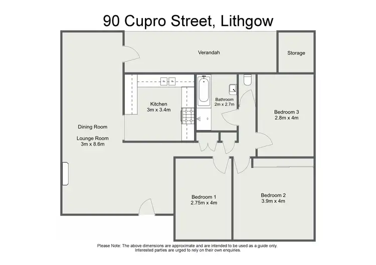 Floorplan of Homely house listing, 90 Cupro Street, Lithgow NSW 2790