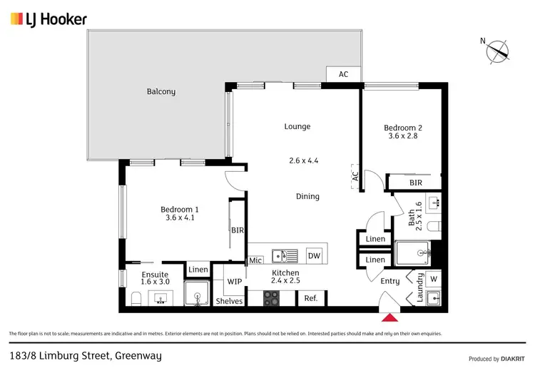 Floorplan of Homely apartment listing, 183/8 Limburg Way, Greenway ACT 2900