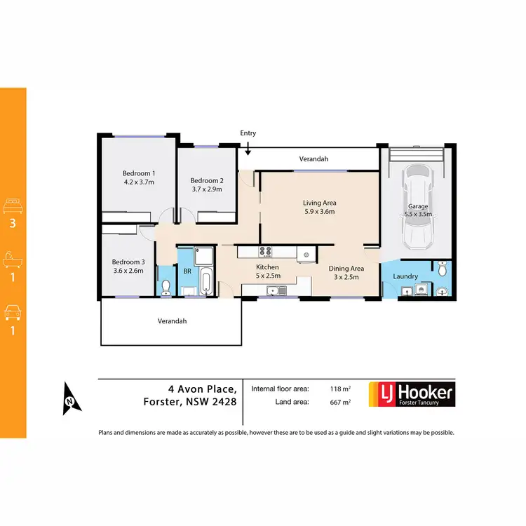 Floorplan of Homely house listing, 4 Avon Place, Forster NSW 2428