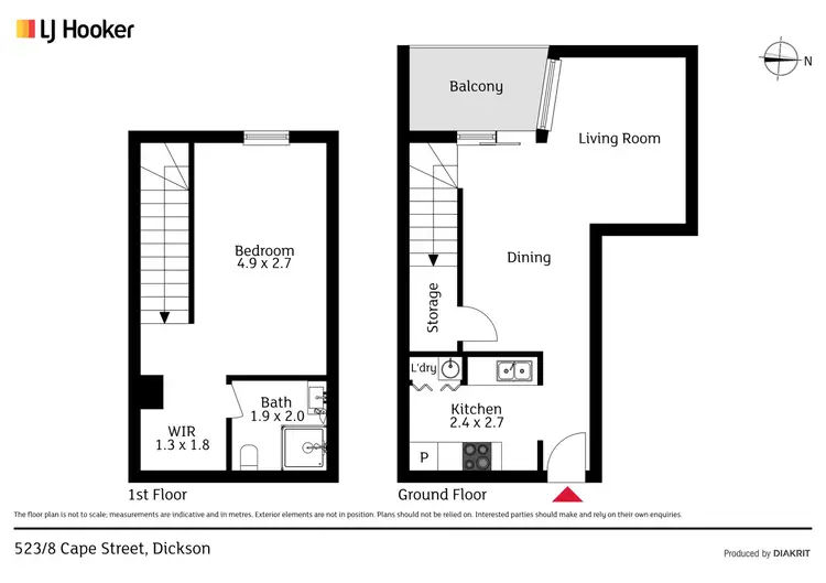 Floorplan of Homely apartment listing, 523/8 Cape Street, Dickson ACT 2602
