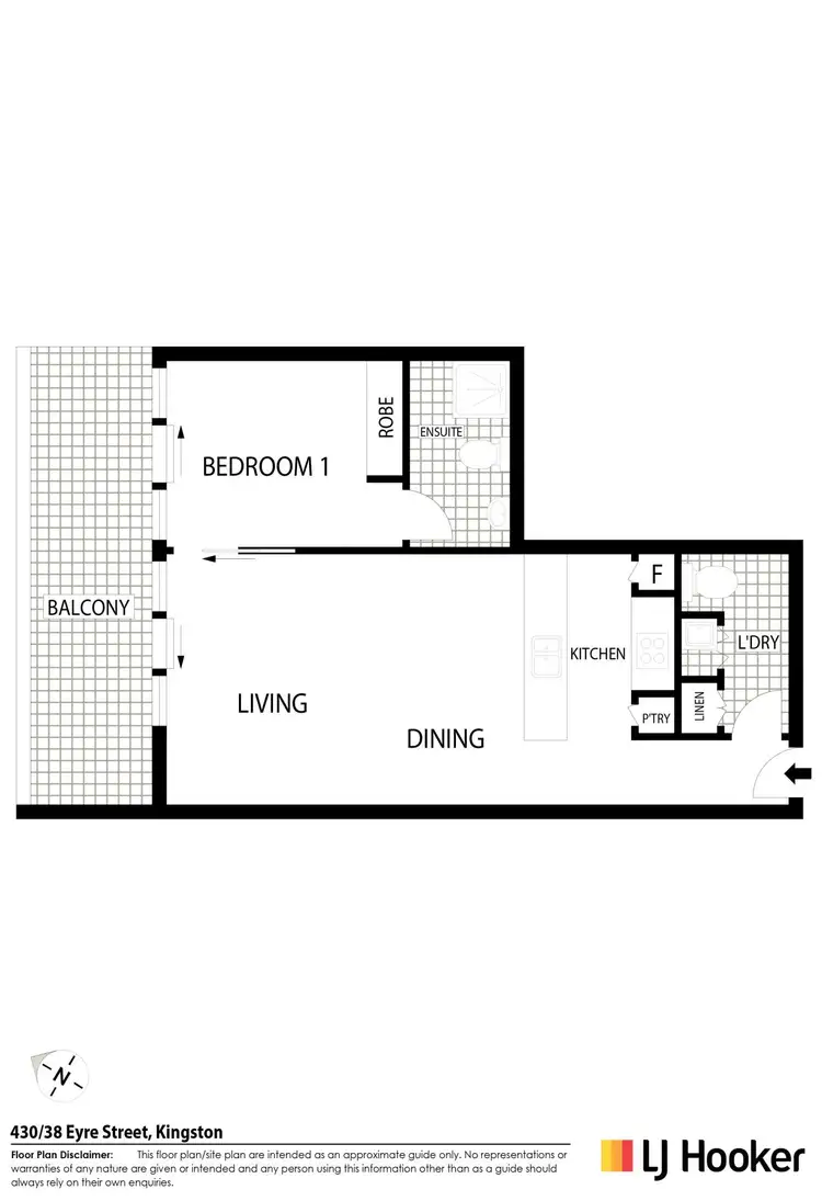 Floorplan of Homely unit listing, 430/38 Eyre Street, Kingston ACT 2604