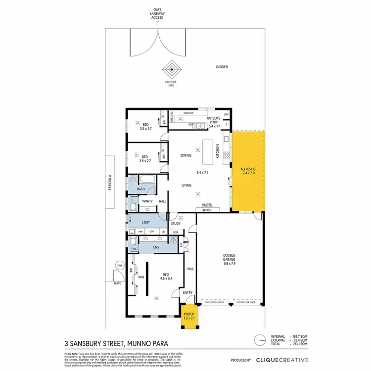 Floorplan of Homely house listing, 3 Sansbury Street, Munno Para SA 5115