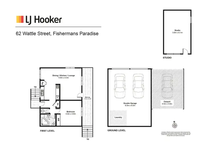 Floorplan of Homely house listing, 62 Wattle Street, Fishermans Paradise NSW 2539