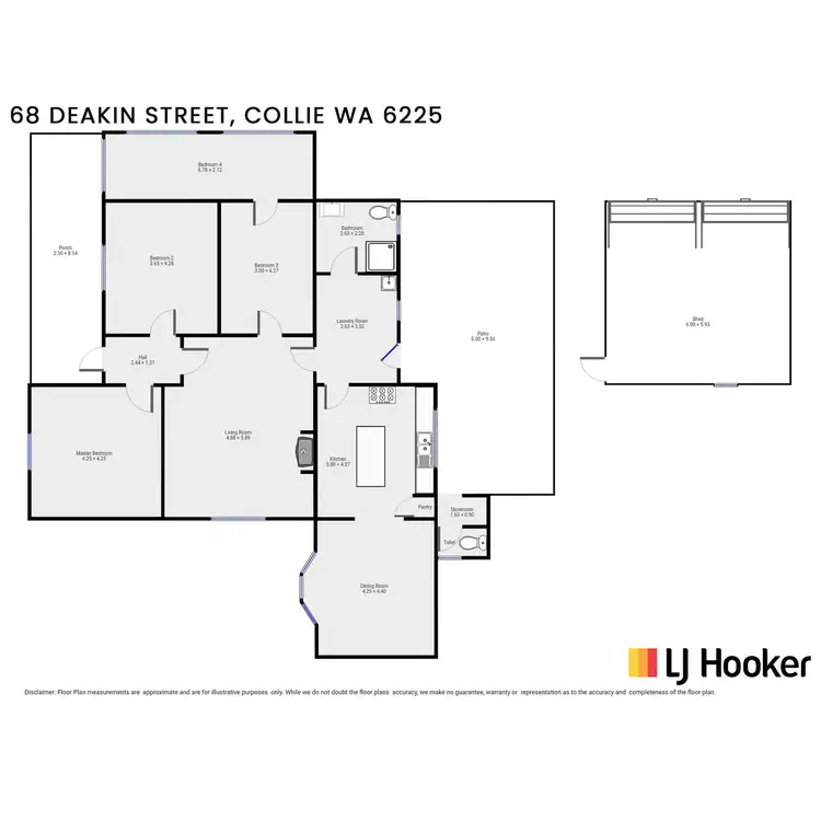 Floorplan of Homely house listing, 68 Deakin Street, Collie WA 6225