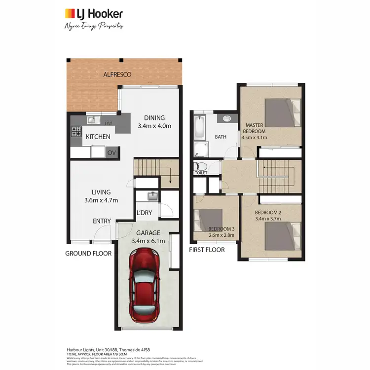Floorplan of Homely townhouse listing, 30/188 Thorneside Road, Thorneside QLD 4158