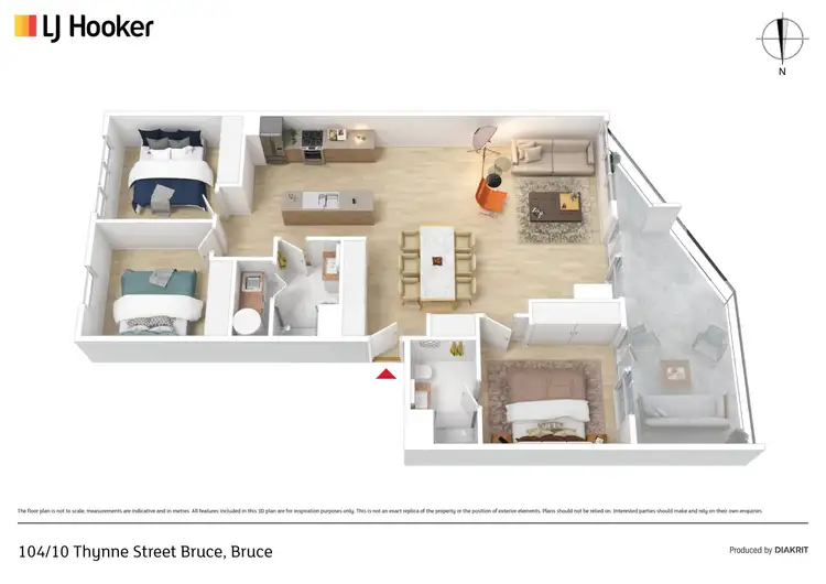 Floorplan of Homely unit listing, 104/10 Thynne Street, Bruce ACT 2617