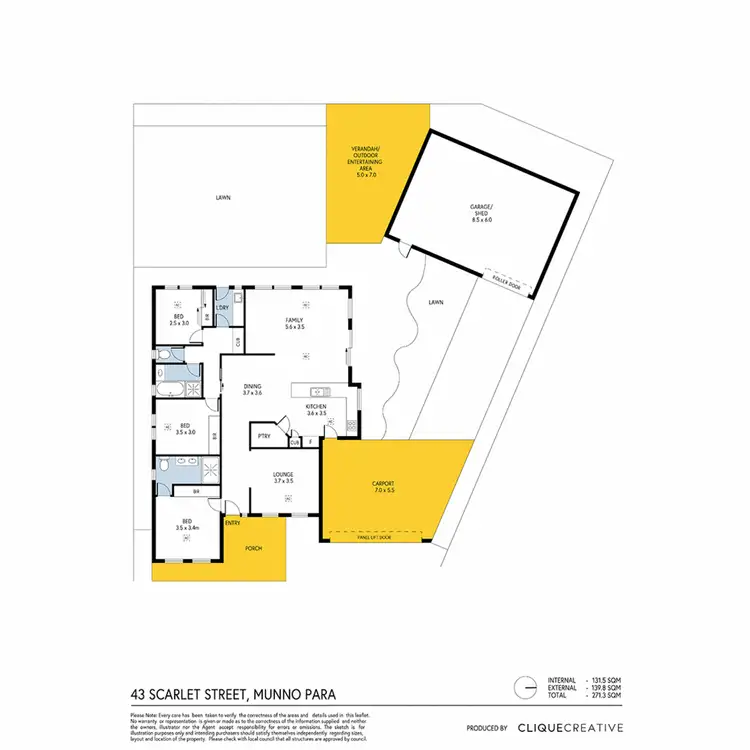 Floorplan of Homely house listing, 43 Scarlet Avenue, Munno Para SA 5115