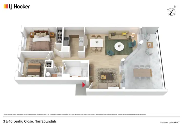 Floorplan of Homely apartment listing, 31/40 Leahy Close, Narrabundah ACT 2604