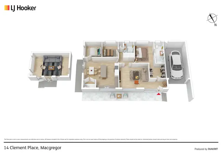 Floorplan of Homely house listing, 14 Clement Place, Macgregor ACT 2615