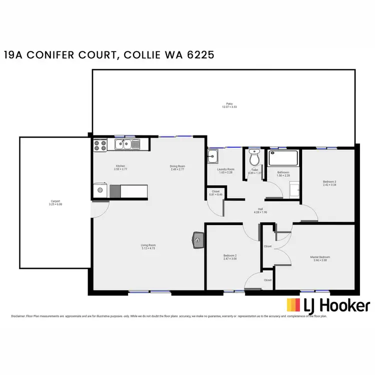 Floorplan of Homely house listing, 19A Conifer Court, Collie WA 6225