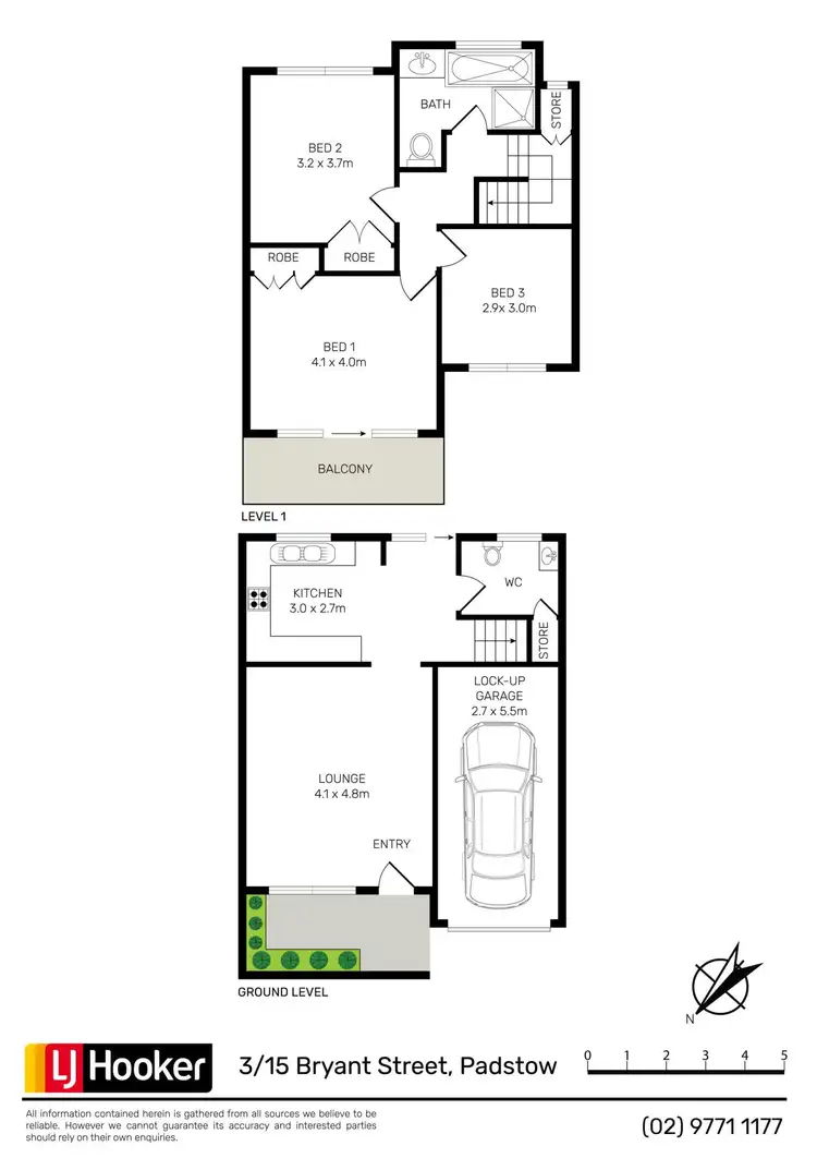 Floorplan of Homely townhouse listing, 3/15 Bryant Street, Padstow NSW 2211