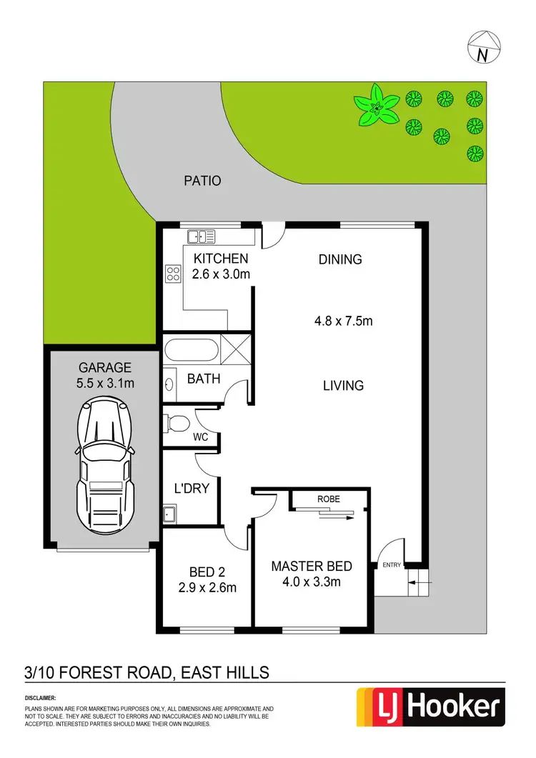 Floorplan of Homely villa listing, 3/10 Forrest Road, East Hills NSW 2213