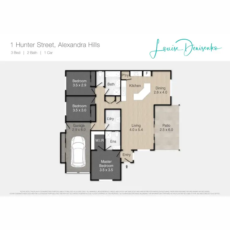 Floorplan of Homely semi-detached listing, 1 Hunter Street, Alexandra Hills QLD 4161