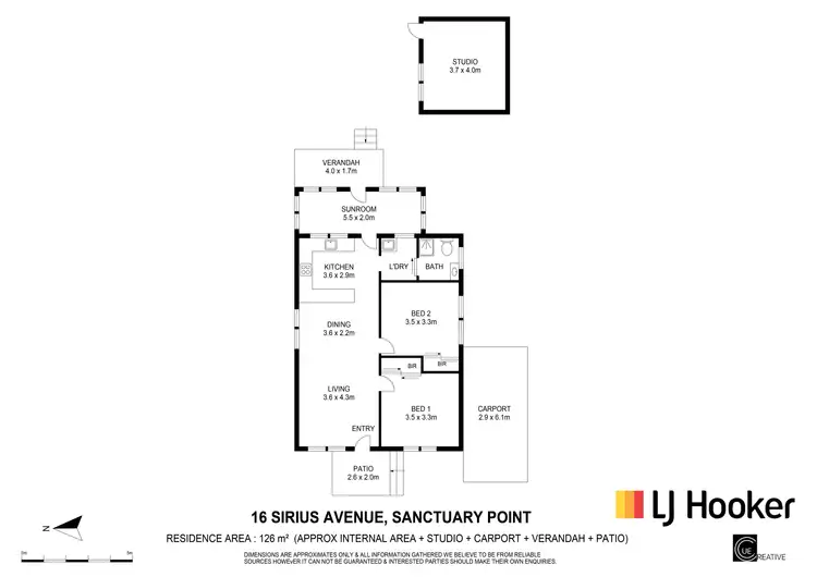Floorplan of Homely house listing, 16 Sirius Street, Sanctuary Point NSW 2540