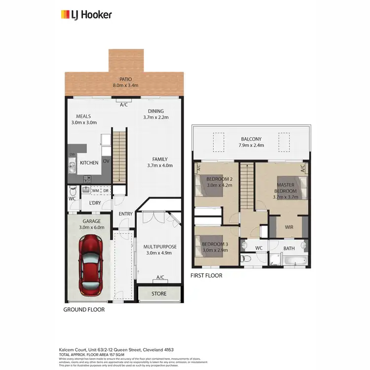 Floorplan of Homely unit listing, 63/2-12 Queen Street, Cleveland QLD 4163