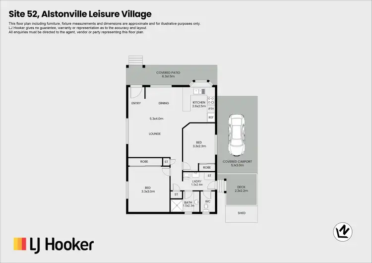 Floorplan of Homely unit listing, Unit 52/187a Ballina Road (Leisure Village), Alstonville NSW 2477