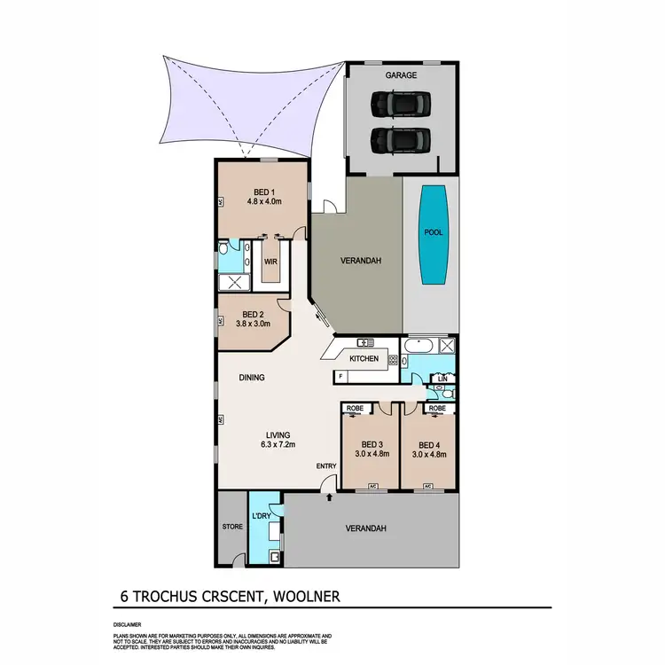 Floorplan of Homely house listing, 6 Trochus Crescent, Woolner NT 820