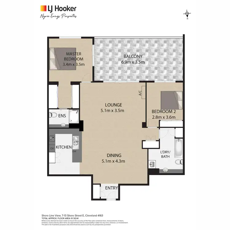 Floorplan of Homely unit listing, 32/7-13 Shore Street East, Cleveland QLD 4163