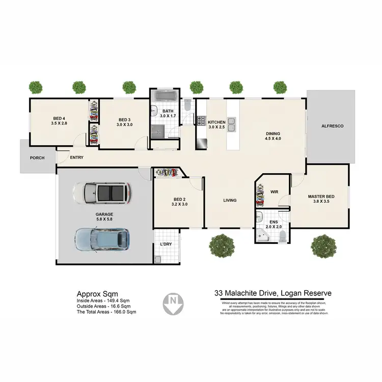 Floorplan of Homely house listing, 33 Malachite Drive, Logan Reserve QLD 4133