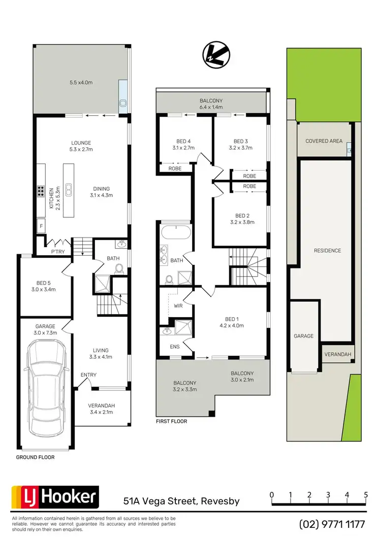 Floorplan of Homely semi-detached listing, 51A Vega Street, Revesby NSW 2212
