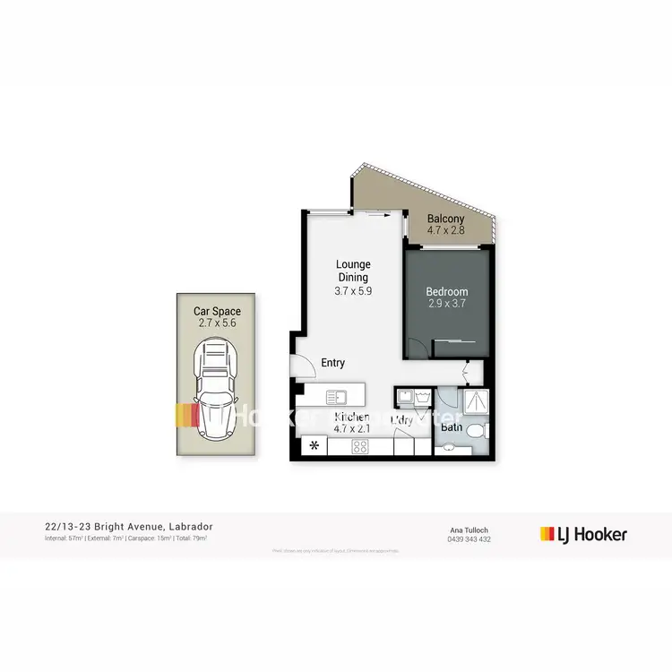 Floorplan of Homely apartment listing, 22/13-23 Bright Avenue, Labrador QLD 4215
