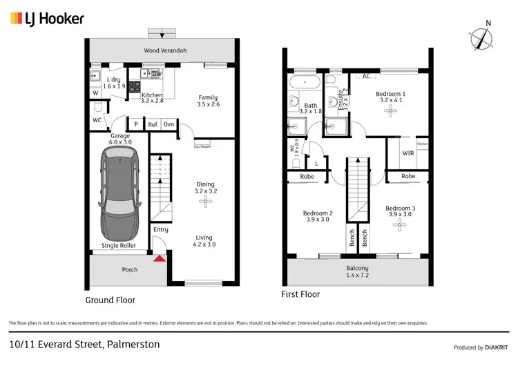 Floorplan of Homely townhouse listing, 10/11 Everard Street, Palmerston ACT 2913