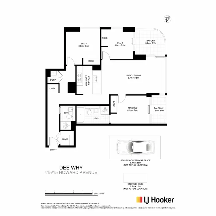 Floorplan of Homely apartment listing, 415/15 Howard Avenue, Dee Why NSW 2099