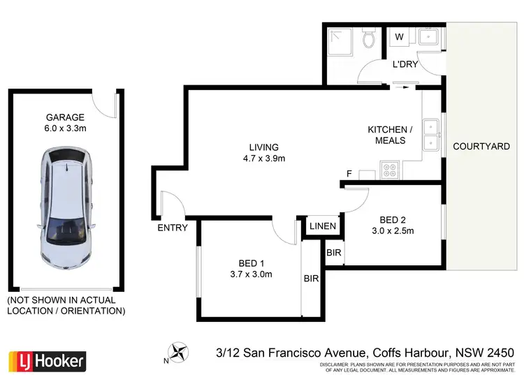 Floorplan of Homely unit listing, 3/12 San Francisco Avenue, Coffs Harbour NSW 2450