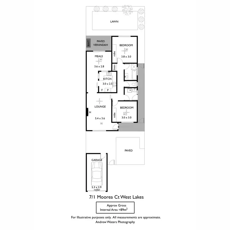 Floorplan of Homely unit listing, 7/1 Moorea Court, West Lakes SA 5021
