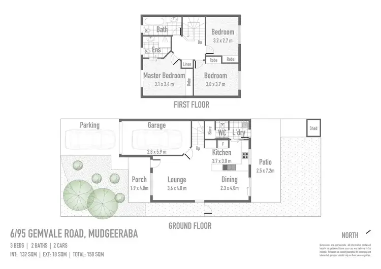Floorplan of Homely townhouse listing, 6/95 Gemvale Road, Mudgeeraba QLD 4213